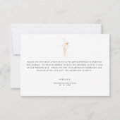 Romantic Pressed Flowers Wedding Photo Dankeskarte (Rückseite)