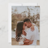 Romantic Pressed Gold and Blush Wildflowers Save The Date (Rückseite)