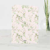 Romantic Pretty Blush Flowers Wedding Karte (Rückseite)