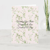 Romantic Pretty Blush Flowers Wedding Karte (Vorderseite)