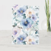 Romantic Pretty Lavender Flowers Love Wedding Karte (Rückseite)