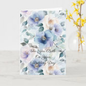 Romantic Pretty Lavender Flowers Love Wedding   Karte (Gelbe Blume)
