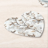 Romantic Pretty White Flowering Tree Wedding Untersetzer (angewinkelt)