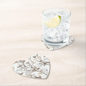 Romantic Pretty White Flowering Tree Wedding Untersetzer (Vor Ort)