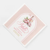 Romantic Prosecco Petals Blush and Gold Napkins Serviette (Ecke)