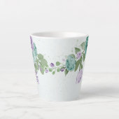 romantic purple blue flowers  greenery milchtasse (Vorderseite)