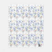 Romantic purple botanical wallpaper fleecedecke (Vorderseite)