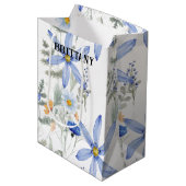 Romantic purple botanical wallpaper mittlere geschenktüte (Vorderseite Schrägansicht)