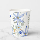 Romantic purple botanical wallpaper pappbecher (Rückseite)