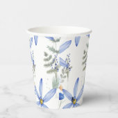 Romantic purple botanical wallpaper pappbecher (Rechts)