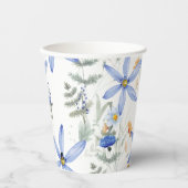 Romantic purple botanical wallpaper pappbecher (Vorderseite)