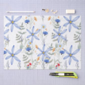 Romantic purple botanical wallpaper seidenpapier (Handwerk)