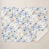 Romantic purple botanical wallpaper sherpadecke (Vorderseite (Horizontal))