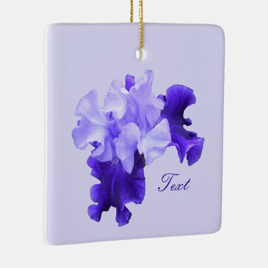 Romantic Purple Flag Iris Customized Keramikornament (Rechts)