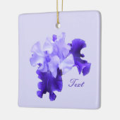 Romantic Purple Flag Iris Customized Keramikornament (Links)