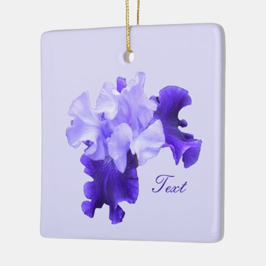 Romantic Purple Flag Iris Customized Keramikornament (Links)