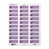 Romantic Purple Floral Return Address Label (Vorne)