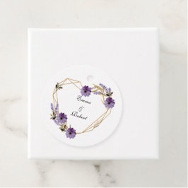 Romantic purple flower bouquet abstract background geschenkanhänger