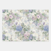 Romantic Purple Pink Flowers Bridal Shower Geschenkpapier Set (Vorderseite)