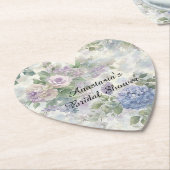 Romantic Purple Pink Flowers Bridal Shower Untersetzer (angewinkelt)