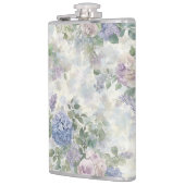 Romantic Purple Pink Flowers Bridesmaid Gift Flachmann (Links)