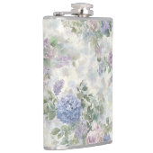 Romantic Purple Pink Flowers Bridesmaid Gift Flachmann (Rechts)