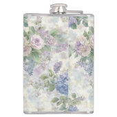 Romantic Purple Pink Flowers Bridesmaid Gift Flachmann (Rückseite)