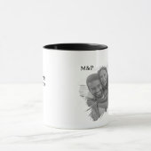 Romantic Quote Black White Script Love Tasse (Zentrum)