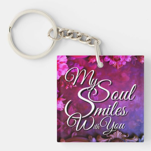 Romantic Quote Keychain Small Valentine's Gift Schlüsselanhänger (Vorderseite)