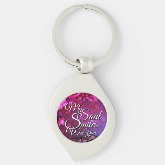 Romantic Quote Metal Keychain Small Valentine's Schlüsselanhänger (Vorderseite)