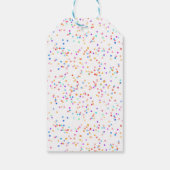 Romantic Rainbow Confetti Vielen Dank Geschenkanhänger (Rückseite)