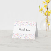 Romantic Rainbow Confetti Vielen Dank Karte (Gelbe Blume)