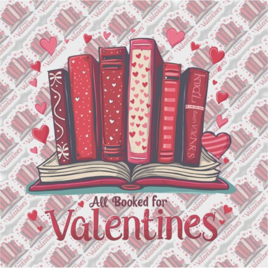 Romantic Reading Vibes Cozy Valentine Gift Aufkleber (Vorderseite)