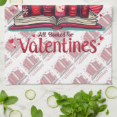 Romantic Reading Vibes Cozy Valentine Gift Geschirrtuch (Gefaltet)