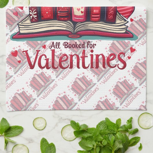 Romantic Reading Vibes Cozy Valentine Gift  Geschirrtuch (Gefaltet)