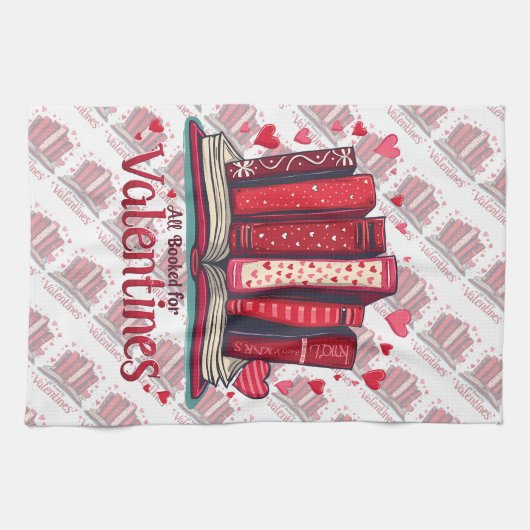 Romantic Reading Vibes Cozy Valentine Gift  Geschirrtuch (Horizontal)