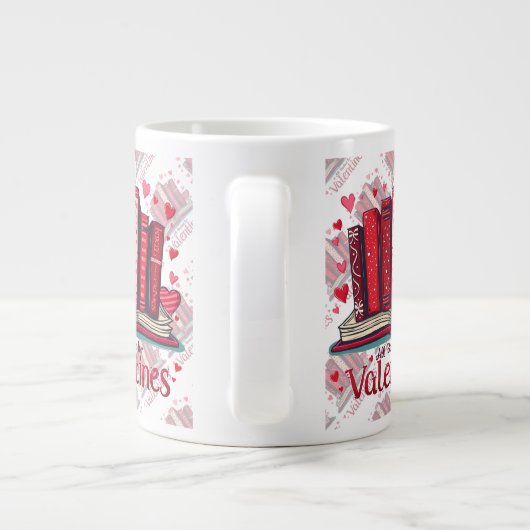 Romantic Reading Vibes Cozy Valentine Gift Jumbo-Tasse (Rückseite)