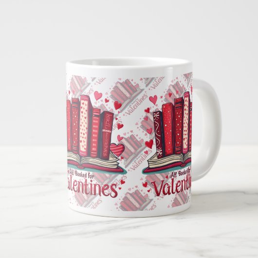 Romantic Reading Vibes Cozy Valentine Gift Jumbo-Tasse (Vorderseite Rechts)