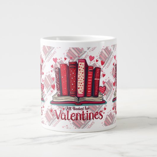 Romantic Reading Vibes Cozy Valentine Gift Jumbo-Tasse (Vorderseite)