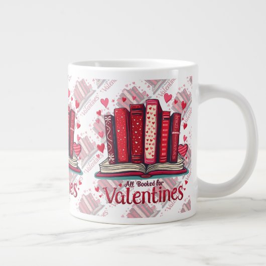 Romantic Reading Vibes Cozy Valentine Gift Jumbo-Tasse (Rechts)