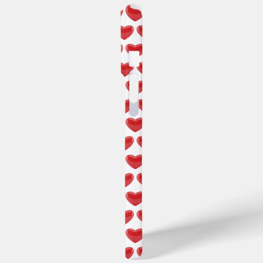 Romantic Red 3D Heart Pattern Classic Valentine's  Case-Mate iPhone Hülle (Rückseite / Links)