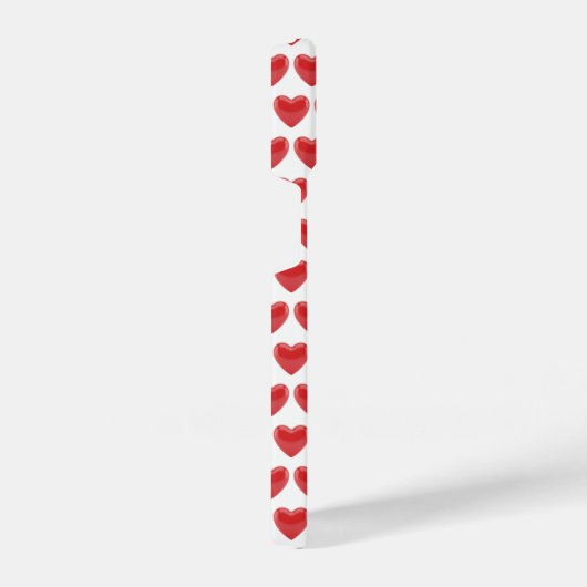 Romantic Red 3D Heart Pattern Classic Valentine's iPhone Hülle (Rechte Seite)