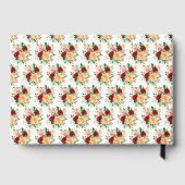 Romantic Red and Orange Roses Bridal Shower Gästebuch (Rückseite)