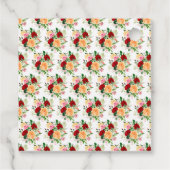 Romantic Red and Orange Roses Geschenkanhänger (Rückseite)