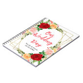 Romantic Red and Orange Roses Notizblock (Linke Seite)