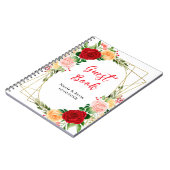 Romantic Red and Orange Roses Notizblock (Linke Seite)