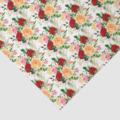 Romantic Red and Orange Roses  Seidenpapier (Detail)