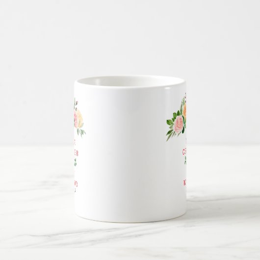 Romantic Red and Orange Roses Wedding Kaffeetasse (Mittel)