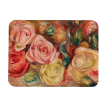 Romantic red and pink roses Pierre Auguste Renoir