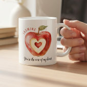 Romantic Red Apple Heart Valentine's Day Kaffeetasse